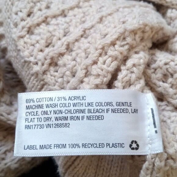 Universal Thread Waffle Knit Pullover Sweater Beige Size Small - Picture 6 of 7